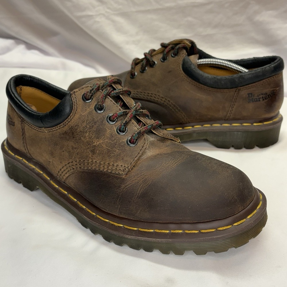 Dr. Martens 8053 Nappa Padded Collar Oxford Shoes Men's 10 Brown Leather Casual